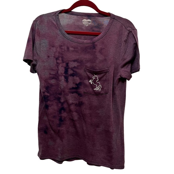 Modern Lux Unicorn Purple Tie Dye T-Shirts Size M - Picture 1 of 4